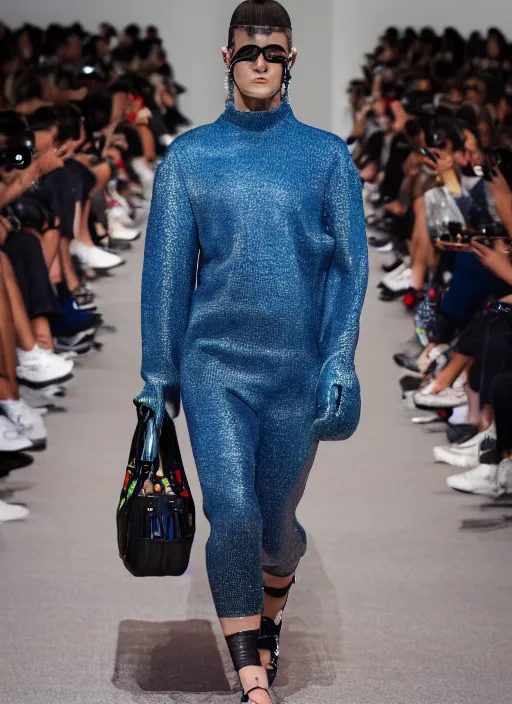 Image similar to hyperrealistic and heavy detailed Balenciaga runway show of marvel avengers , Leica SL2 50mm, vivid color, high quality, high textured, real life