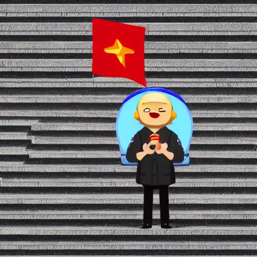 Image similar to Professionally designed emoji representing a social traitor in the communist sense