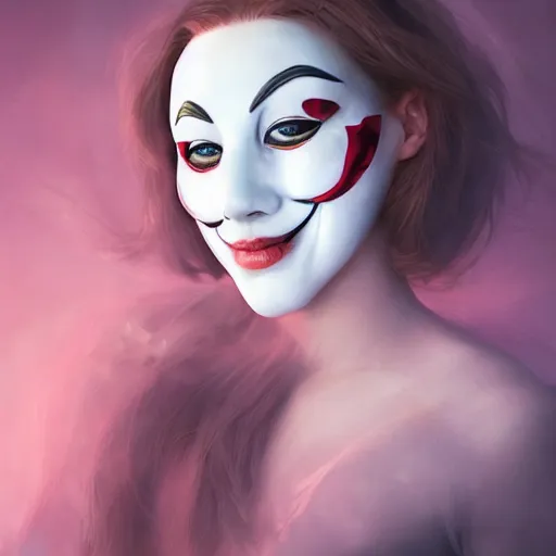 Prompt: anonymous as a halfmoon cookie, award winning creature portrait photography, extremely detailed, artstation, 8 k, sensual lighting, incredible art, wlop, artgerm