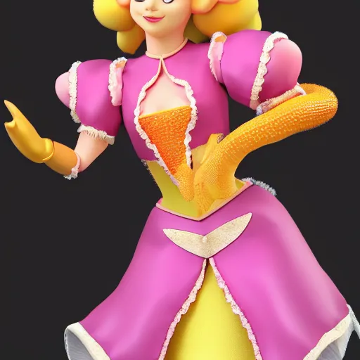 Image similar to photo of princess peach posing, ultra details