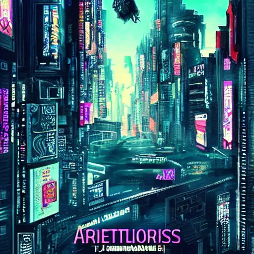 Image similar to poster saying royalties belong to artists, creative sublime movie poster. realism cyberpunk