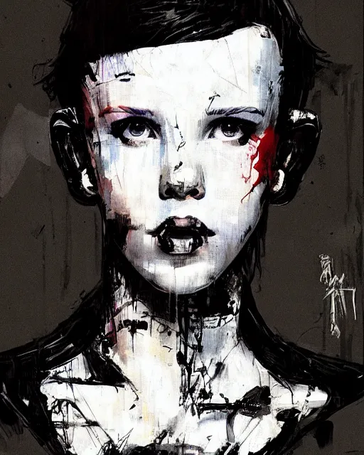 Image similar to millie bobby brown by yoji shinkawa