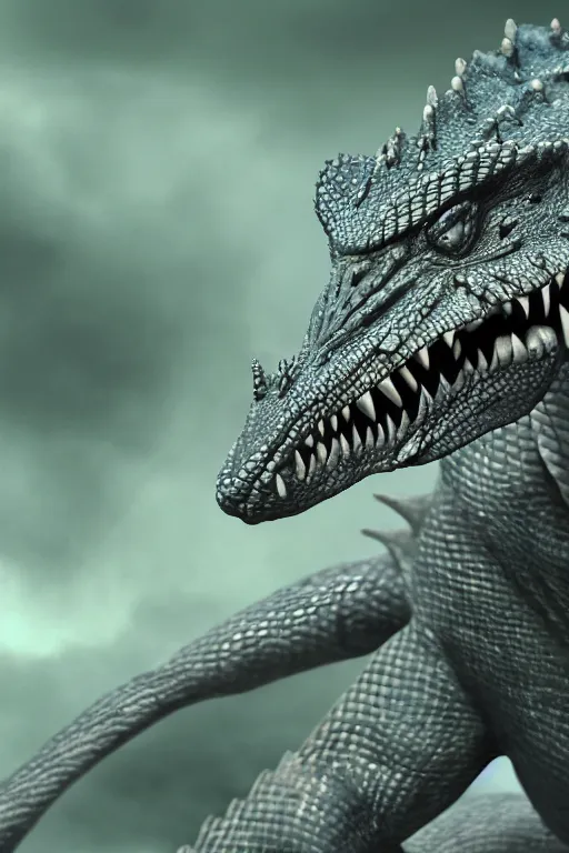 Image similar to lizardman, gray scales, anime, hd,