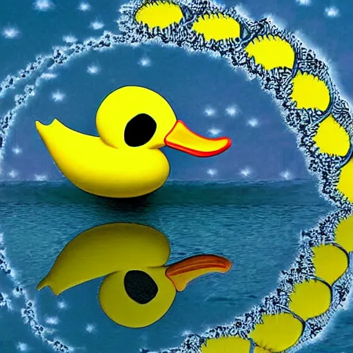 Prompt: duck duck duck duck duck duck duck in a bathtub, fractal, symmetry