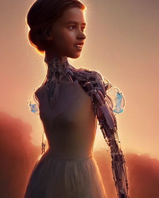 Prompt: weta disney pixar movie still full body portrait photo of young alicia vikander brown singing with translucent skin and as a thoughtful intricate detailed mechanical translucent plastic cyborg girl by pixar, by weta, wlop, ilya kuvshinov, rossdraws, artgerm, latex, iridescent, bright morning, anime, liosh, mucha