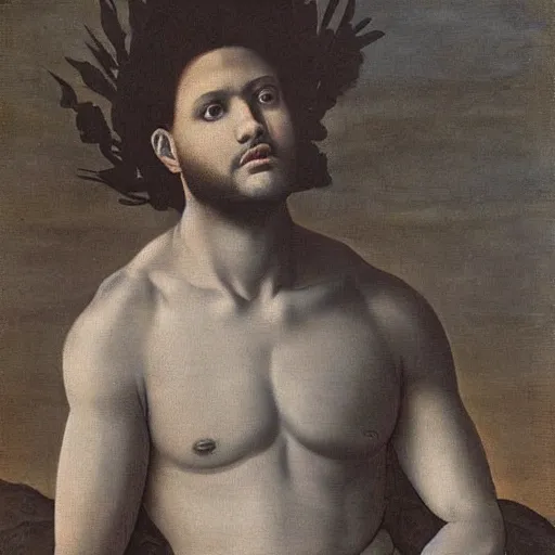 Prompt: the weeknd by botticelli, classical painting