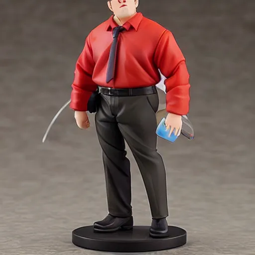 Image similar to Jonah Hill as a Figma anime figurine. Posable PVC action figurine.