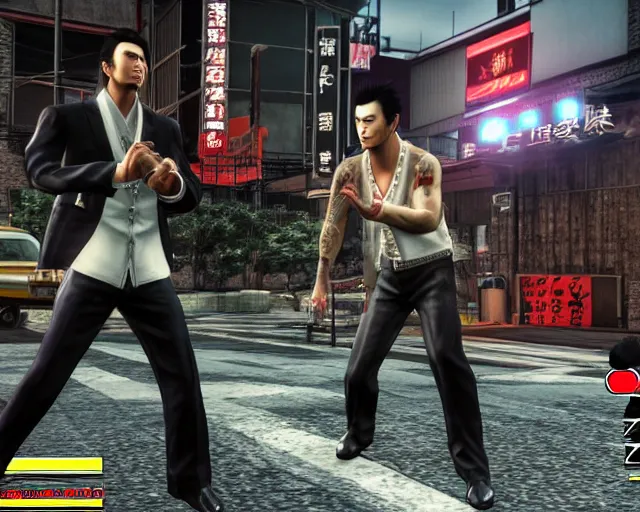 Yakuza screenshot 4K max settings Kiryu Kazama | Stable Diffusion