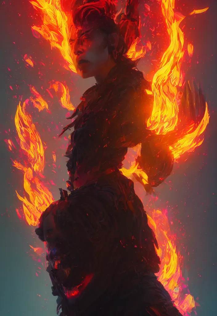 Prompt: a fancy portrait of pissed off mage engulfed in colorful flames by greg rutkowski, sung choi, mitchell mohrhauser, maciej kuciara, johnson ting, maxim verehin, peter konig, 8 k photorealistic, cinematic lighting, hd, high details,