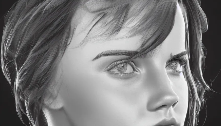 Prompt: Emma Watson as an angel, hyperdetailed, artstation, cgsociety, 8k