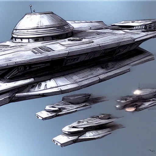 Prompt: star wars ship, concept art