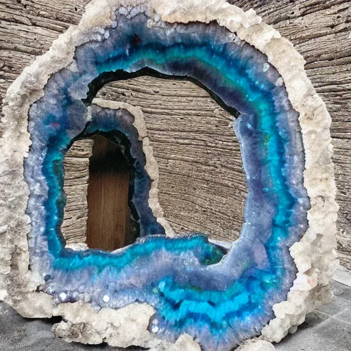 Image similar to Geode portal in a space