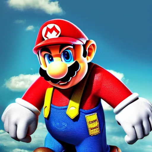 Image similar to super mario as dwayne johnson, highly detailed, extremely high quality, hd, 4 k, 8 k, canon 3 0 0 mm, professional photographer, 4 0 mp, lifelike, top - rated, award winning, realistic, detailed lighting, detailed shadows, sharp, no blur, edited, corrected, trending