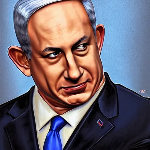 Image similar to benjamin netanyahu portrait, photorealistic, detailed