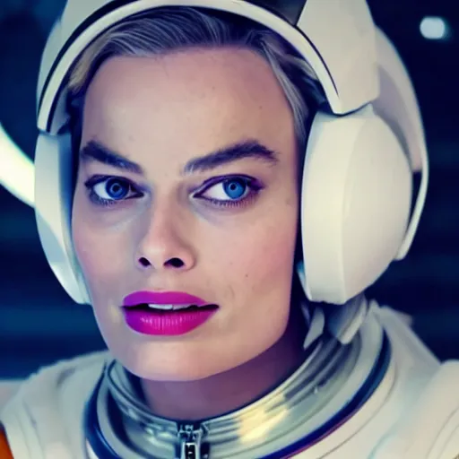 Prompt: margot robbie as an astronaut, sharp, 4k, HD