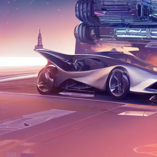 Image similar to car : motherboard forms designed by zaha hadid, sci-fi futuristic ultra realistic photography, keyshot render, octane render, unreal engine 5 lumen, high oiled liquid glossy specularity reflections, ultra detailed, golden hour, dramatic lighting 4k, 8k, 16k in the style ofblade runner 2049 Cyberpunk 2077 ghost in the shell thor 2 marvel film : tilt shift: sharp focus