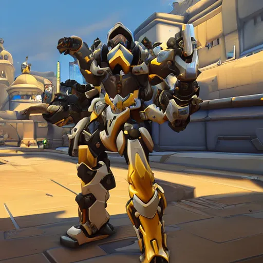 Image similar to screenshot from the game overwatch