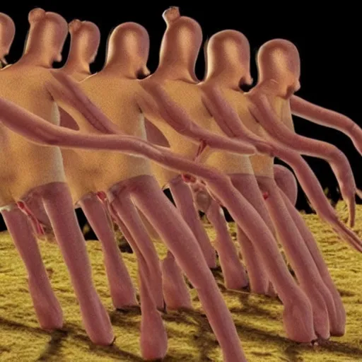 Prompt: real human centipede