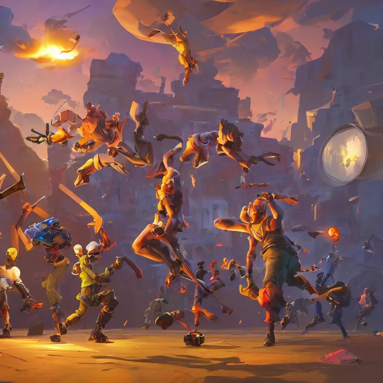 Image similar to a large art studio as fornite style game design fanart by concept artist gervasio canda, behance hd by jesper ejsing, by rhads, makoto shinkai and lois van baarle, ilya kuvshinov, rossdraws global illumination radiating a glowing aura global illumination ray tracing hdr render in unreal engine 5