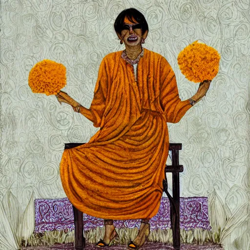 Image similar to modern marigold lady