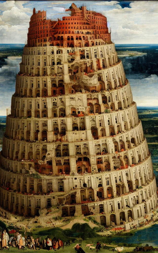 Image similar to the tower of babel by pieter breugel the elder