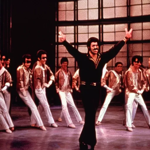 Image similar to William Shakespeare in Saturday Night Fever (1977)