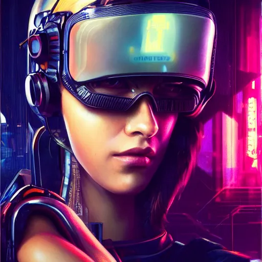 Image similar to Ana de Armas, cyberpunk 2070, synthwave, highly detailed, digital painting, artstation, concept art, sharp focus, illustration, art by artgerm and greg rutkowski and alphonse mucha