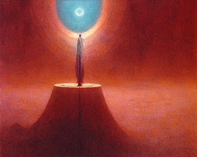 Prompt: by francis bacon, beksinski, mystical redscale photography evocative. transcendent force of nature, exalted entity, most holy