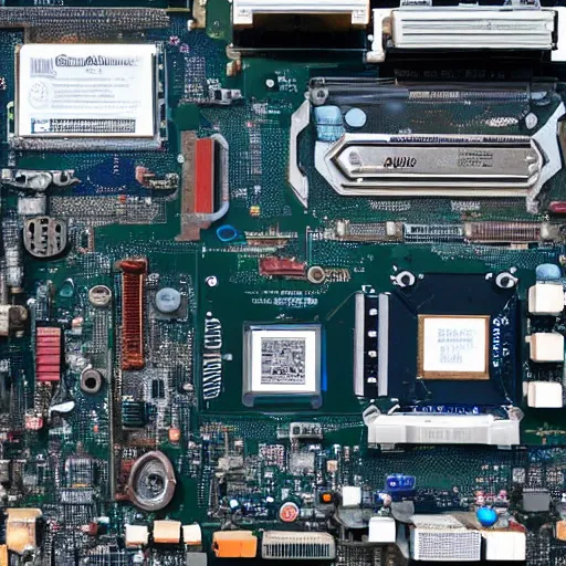 Image similar to Highly detailed photo of Mount Olympus as dusty ancient computer motherboard, 4K, highly detailed