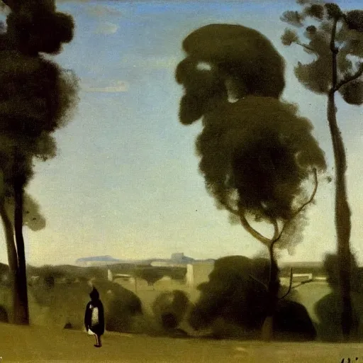 Prompt: minimalism, by camille corot