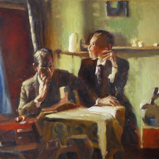 Image similar to the moment money is not needed, oil painting