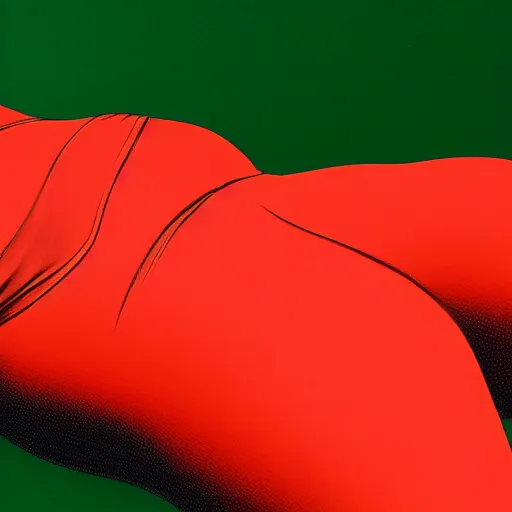 Prompt: hyperrealistic open crotch female inside a red room roberto bernardi dramatic green lighting on one side wide angle 35mm shallow depth of field 8k