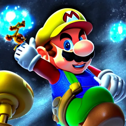 Image similar to Mario in Metroid Dread