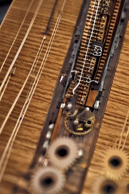 Image similar to up close steampunk fretboard