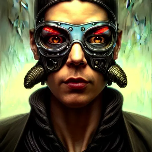 Image similar to front shot of a cyberpunk criminal character, intricate, elegant, highly detailed, centered, digital painting, artstation, concept art, smooth, sharp focus, illustration, artgerm, Tomasz Alen Kopera, Peter Mohrbacher, donato giancola, Joseph Christian Leyendecker, WLOP, Boris Vallejo, mugshot!!!!!