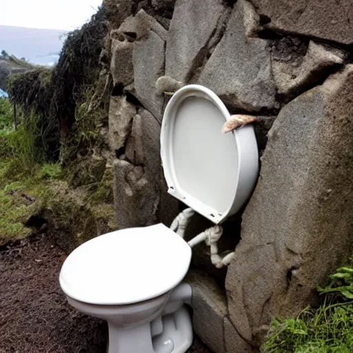 Image similar to Toilet from the stone age