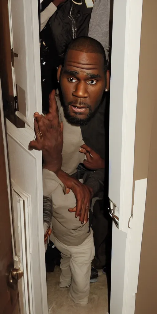 Image similar to r kelly hiding in a closet