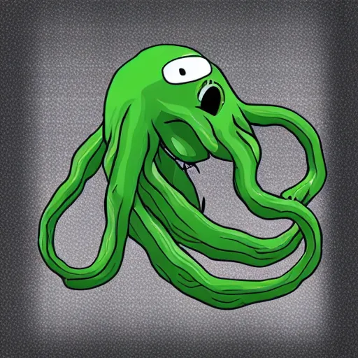 Image similar to an iphone emoji of a tentacle beast