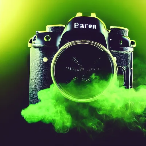 Image similar to electronic weed, crazy, wacky, dslr, realism, green smoke