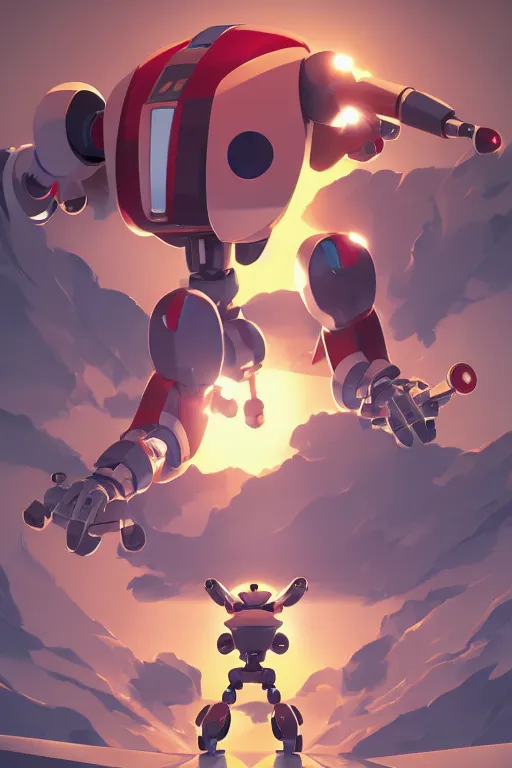 Image similar to metabots medabots medarotto medarot robot minimalist comics, behance hd by jesper ejsing, by rhads, makoto shinkai and lois van baarle, ilya kuvshinov, rossdraws global illumination ray tracing hdr radiating a glowing aura