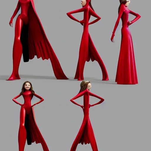 Prompt: [ pixar illustration ]!!!!! of elizabeth olsen [ cast as the scarlet witch ], in the style of elastigirl, trending on zbrush, award winning, unreal engine 5, sharp, intricate, detailed, artstation 3 d, zbrush 3 d render, unreal engine 3 d render, portrait!!, 4 k quality