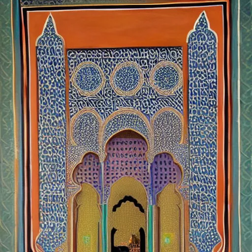 Image similar to moroccan painting of animals