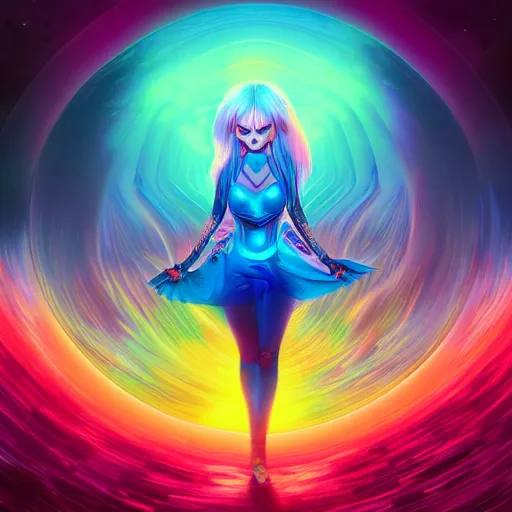 Prompt: cinemati, epic, kim petras psychedelic album cover, out of this world, interdimensional, artstation, cgsociety