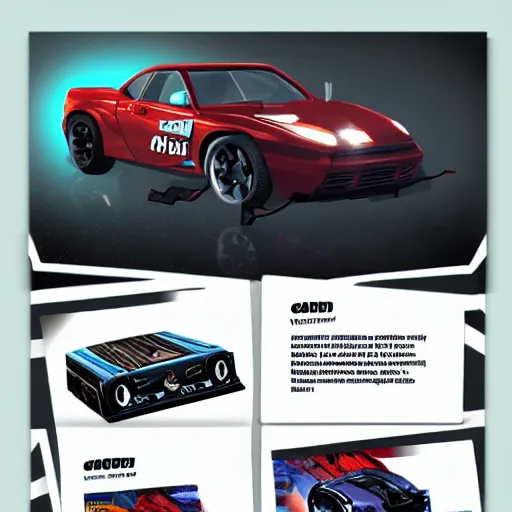 Image similar to car engine, car parts concept, card, comic page, realistic fortnite, ui card