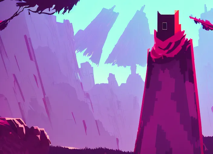 Image similar to hyper light drifter, wallpaper, cube detailed vector