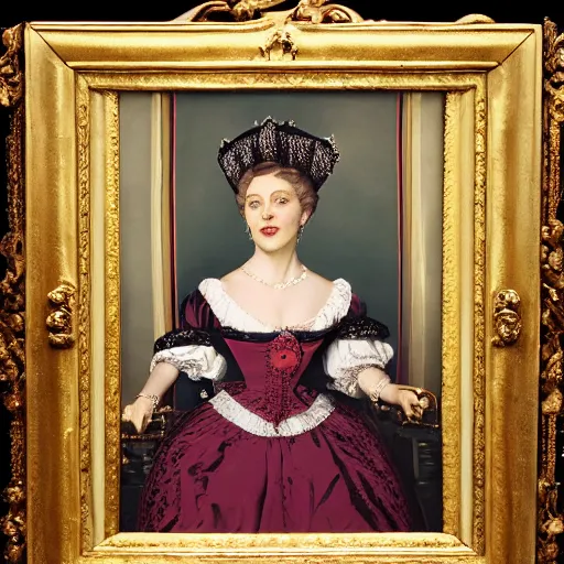 Image similar to portrait of madonna as a royal lady of victorian era, ultra realistic, canon 3 5 mm photography