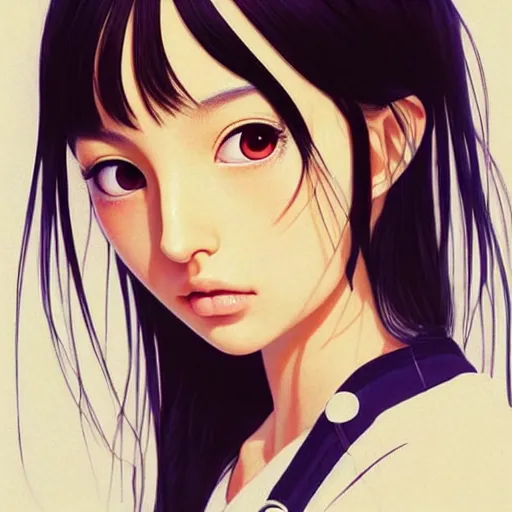 Image similar to a beautiful young japanese natalie portman alluring gravure model, wearing elegant designer overalls, elegant overalls with mesoamerican patterns, mesoamerican native street fashion, princess mononoke, by and wlop and ilya kuvshinov and artgerm and, aesthetic, gorgeous, stunning, alluring, attractive, artstation, pinterest, digital art