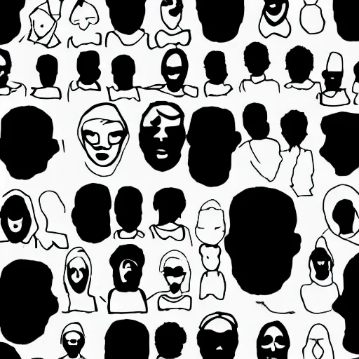 Image similar to outline of faces, wallpaper
