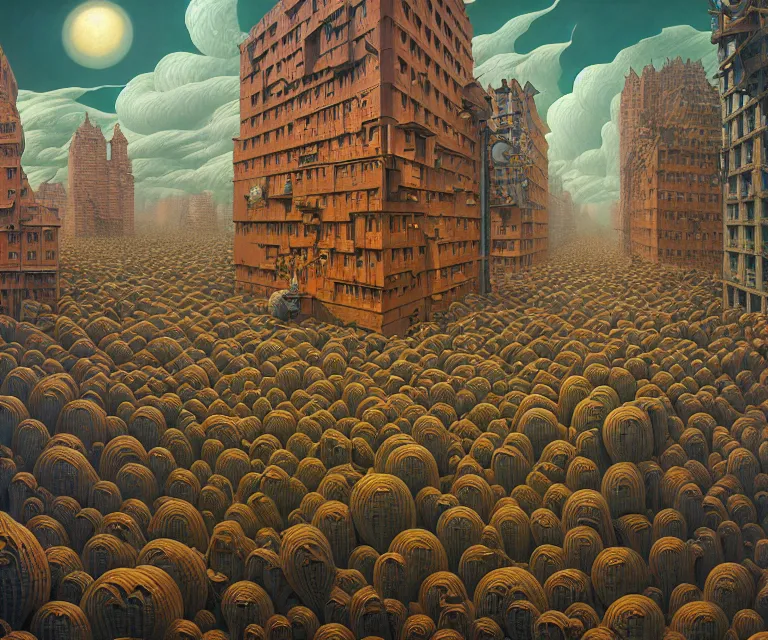 Image similar to hyper detailed 3d render like a Oil painting - the world is melting, by Jacek Yerka, Mariusz Lewandowski, Houdini algorithmic generative render, Abstract brush strokes, Masterpiece, Edward Hopper and James Gilleard, Zdzislaw Beksinski, Mark Ryden, Wolfgang Lettl, hints of Yayoi Kasuma, octane render, 8k