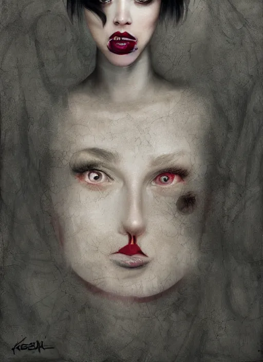 Prompt: a princess with an ugly face by lisa keene style by anja millen